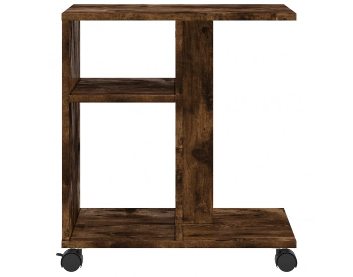 Sonata H Странична маса с колела опушен дъб 50x30x55 см инженерно дърво