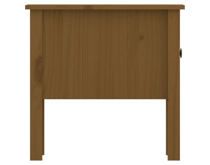 Sonata H Странична масичка меденокафява 50x50x49 см борово дърво масив