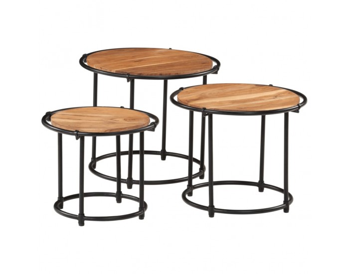 Sonata H Стифиращи маси, 3 бр, акация масив