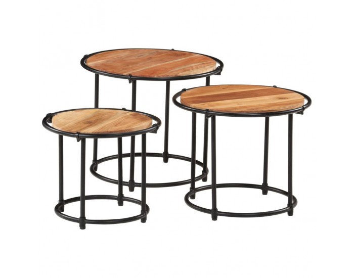 Sonata H Стифиращи маси, 3 бр, акация масив