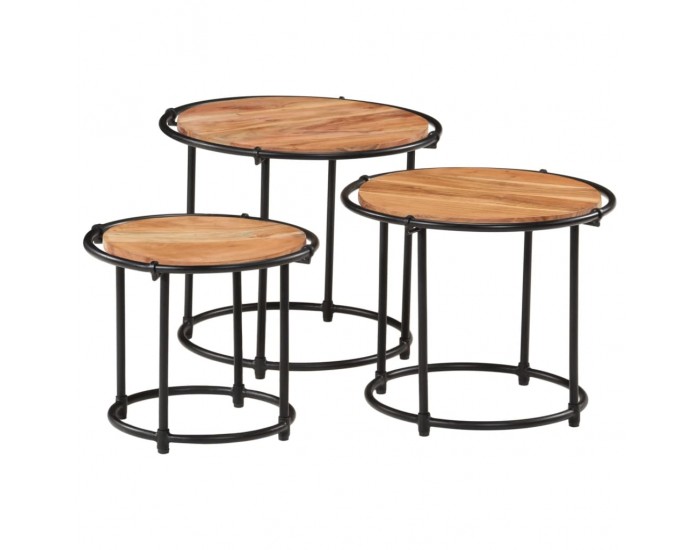 Sonata H Стифиращи маси, 3 бр, акация масив