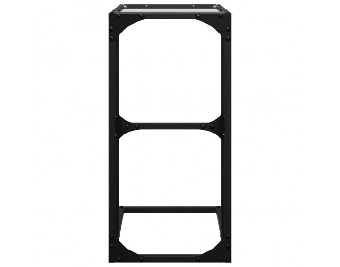 Sonata H Помощна маса с прозрачно стъкло 40x30x61,5 см стомана