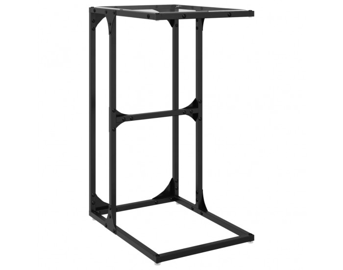 Sonata H Помощна маса с прозрачно стъкло 40x30x61,5 см стомана