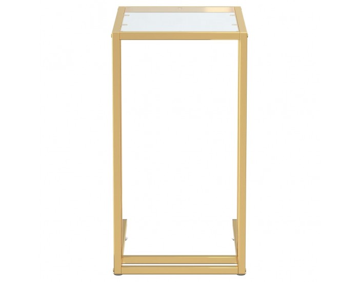 Sonata H Странична маса за компютър прозрачна 50x35x65см закалено стъкло