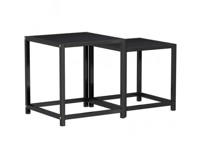 Sonata H Маси за чай, 2 бр, МДФ, черни