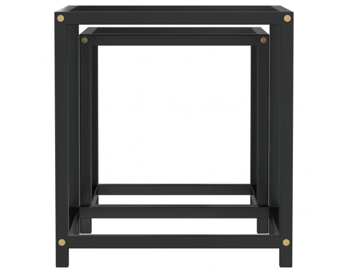 Sonata H Маси за чай, 2 бр, МДФ, черни