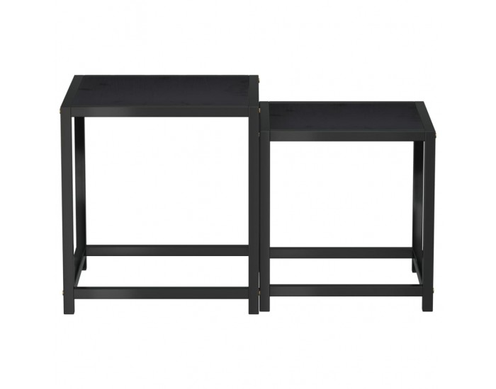 Sonata H Маси за чай, 2 бр, МДФ, черни