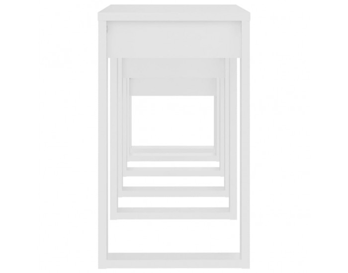 Sonata H Стифиращи маси, 3 бр, бели, инженерно дърво