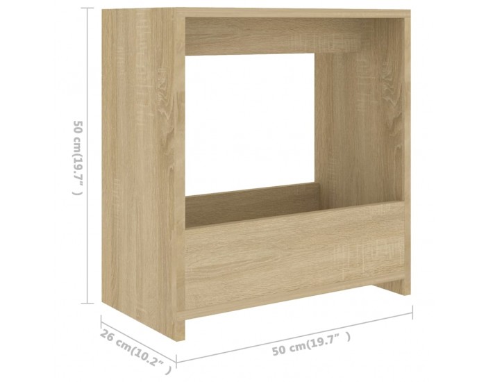 Sonata H Странична маса, дъб сонома, 50x26x50 см, инженерно дърво