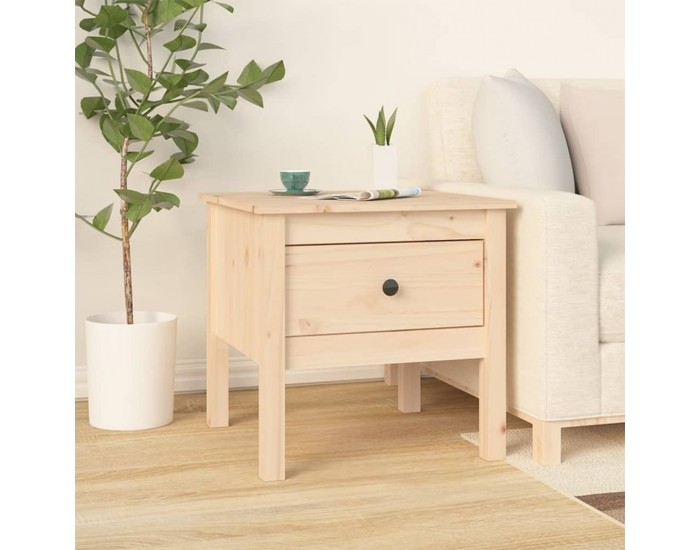 Sonata H Странична масичка, 50x50x49 см, борово дърво масив