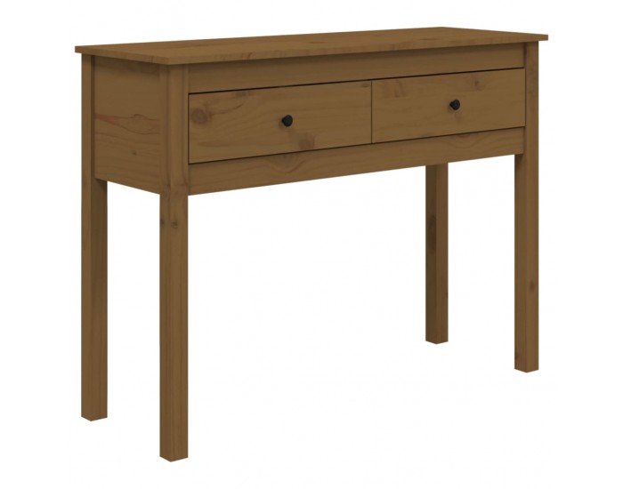 Sonata H Конзолна маса, меденокафява, 100x35x75 см, борово дърво масив