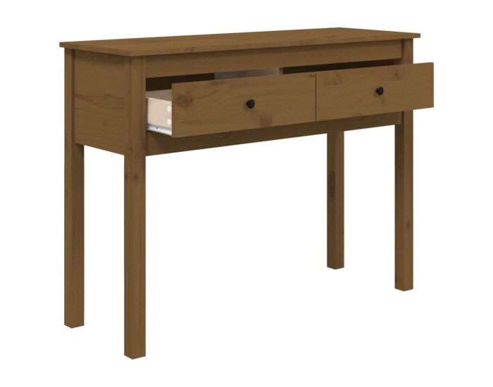 Sonata H Конзолна маса, меденокафява, 100x35x75 см, борово дърво масив