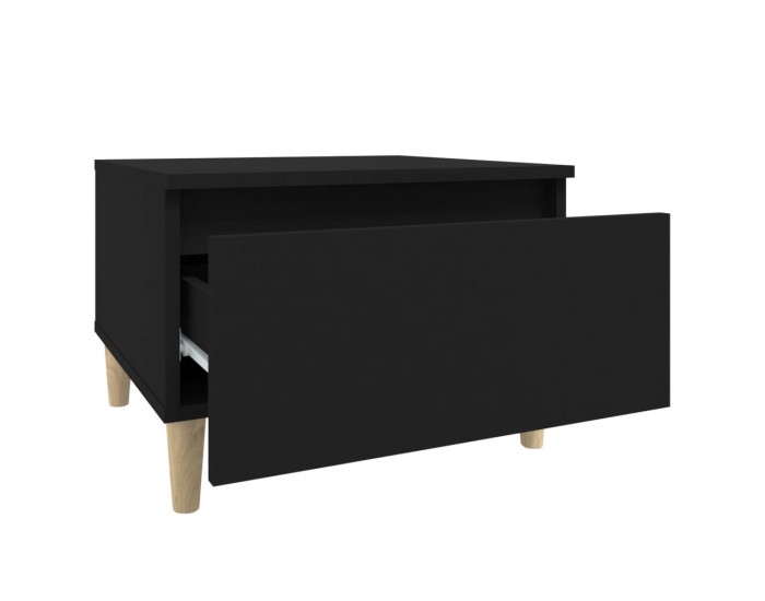Sonata H Странични маси, 2 бр, черни, 50x46x35 см, инженерно дърво
