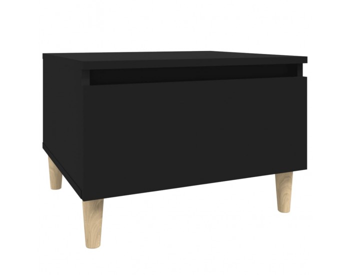 Sonata H Странични маси, 2 бр, черни, 50x46x35 см, инженерно дърво