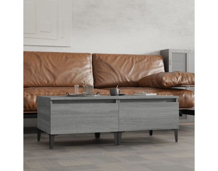 Sonata H Странични маси, 2 бр, сив сонома, 50x46x35 см, инженерно дърво