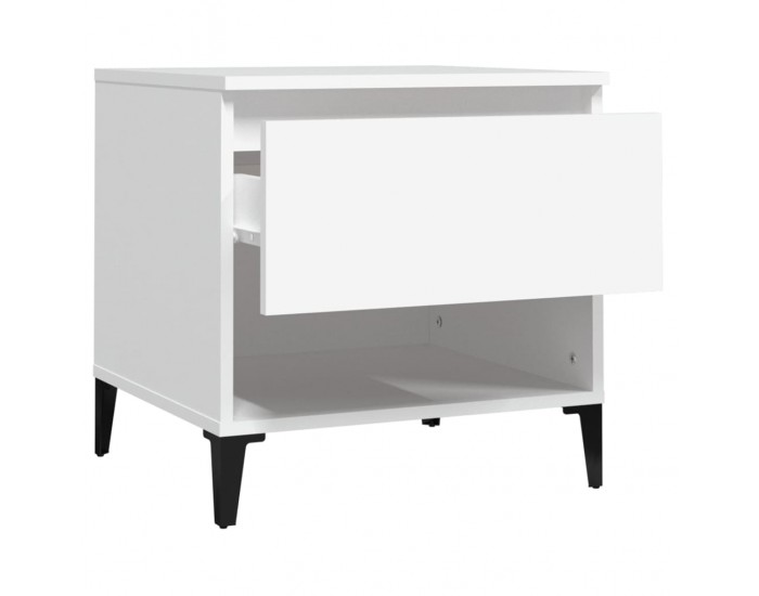 Sonata H Странична маса, бяла, 50x46x50 см, инженерно дърво