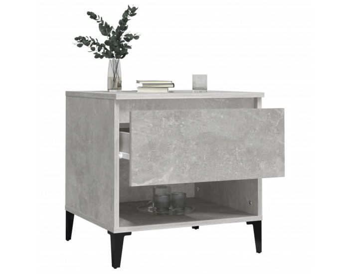 Sonata H Странични маси, 2 бр, бетонно сиво, 50x46x50 , инженерно дърво