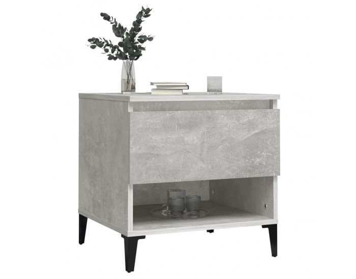 Sonata H Странични маси, 2 бр, бетонно сиво, 50x46x50 , инженерно дърво