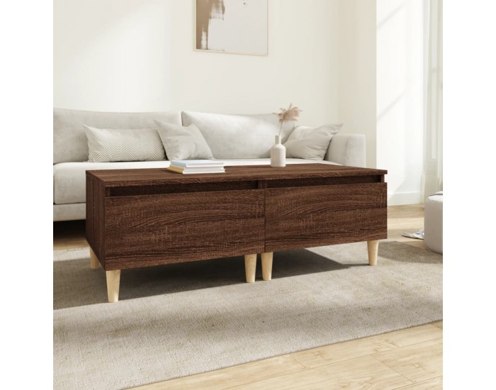 Sonata H Странични маси, 2 бр, Кафяв дъб, 50x46x35 см, инженерно дърво