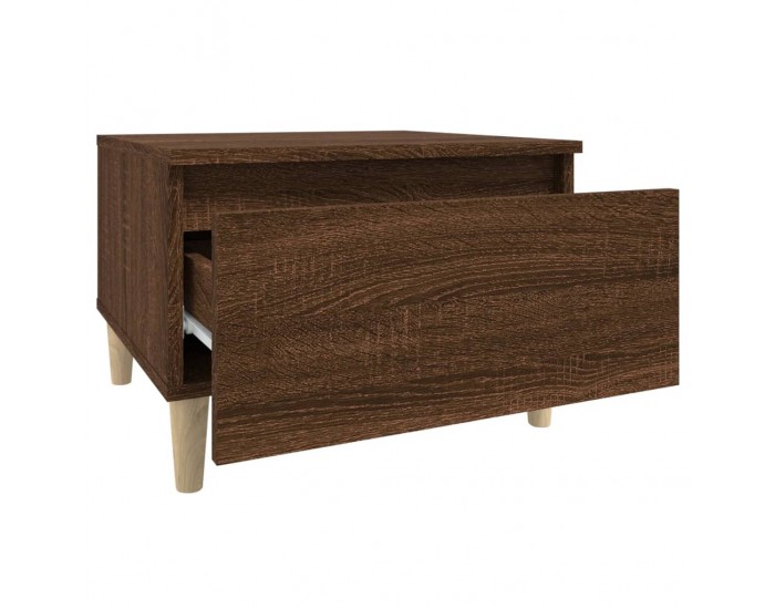 Sonata H Странични маси, 2 бр, Кафяв дъб, 50x46x35 см, инженерно дърво