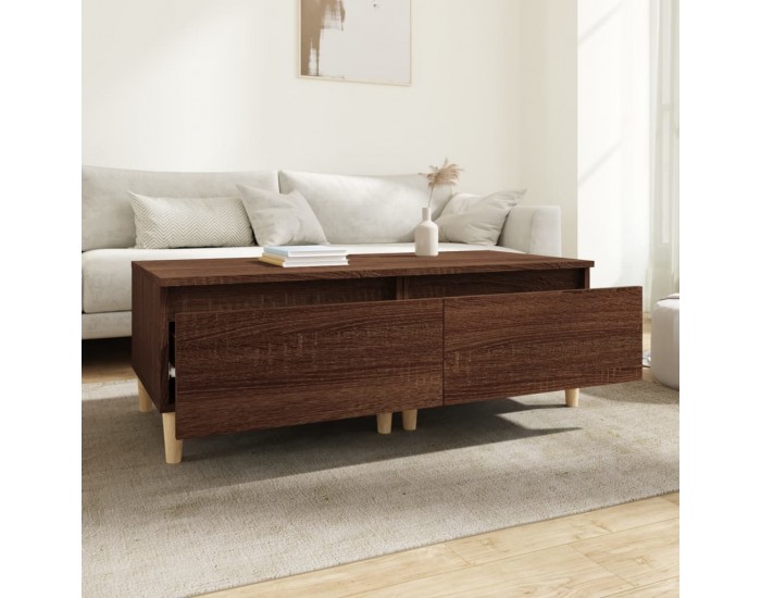 Sonata H Странични маси, 2 бр, Кафяв дъб, 50x46x35 см, инженерно дърво