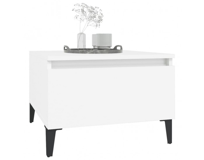 Sonata H Странични маси, 2 бр, бели, 50x46x35 см, инженерно дърво