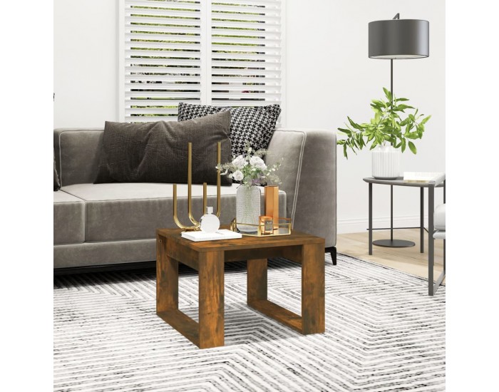 Sonata H Странична маса, опушен дъб, 50x50x35 см, инженерно дърво