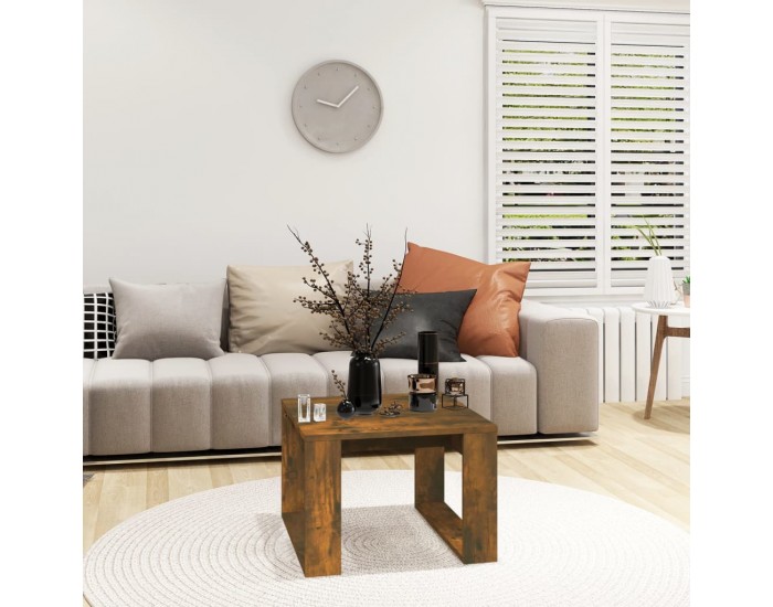 Sonata H Странична маса, опушен дъб, 50x50x35 см, инженерно дърво