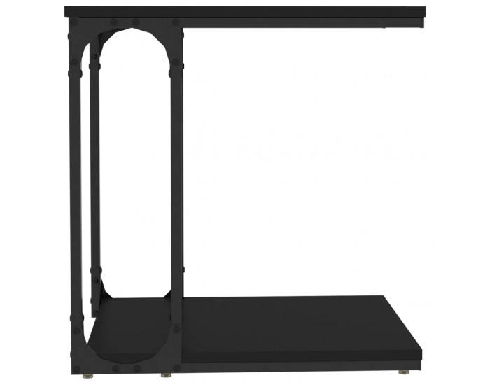 Sonata H Странична маса, черна, 50x35x52 см, инженерно дърво