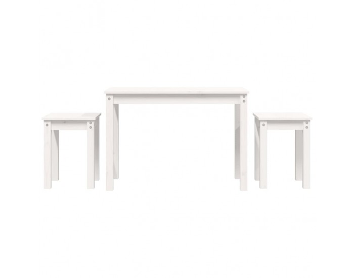 Sonata H Стифиращи маси, 3 бр, бели, бор масив