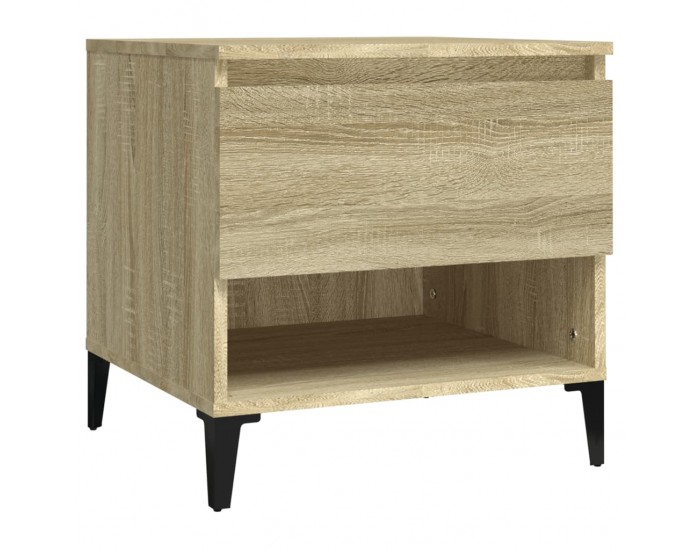 Sonata H Странични маси, 2 бр, Дъб сонома, 50x46x50 см, инженерно дърво