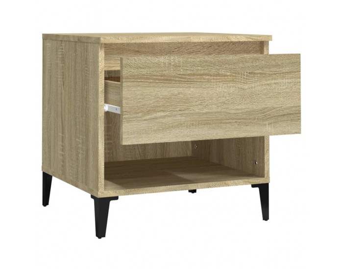 Sonata H Странични маси, 2 бр, Дъб сонома, 50x46x50 см, инженерно дърво