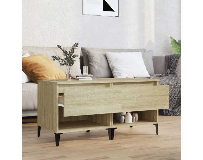 Sonata H Странични маси, 2 бр, Дъб сонома, 50x46x50 см, инженерно дърво