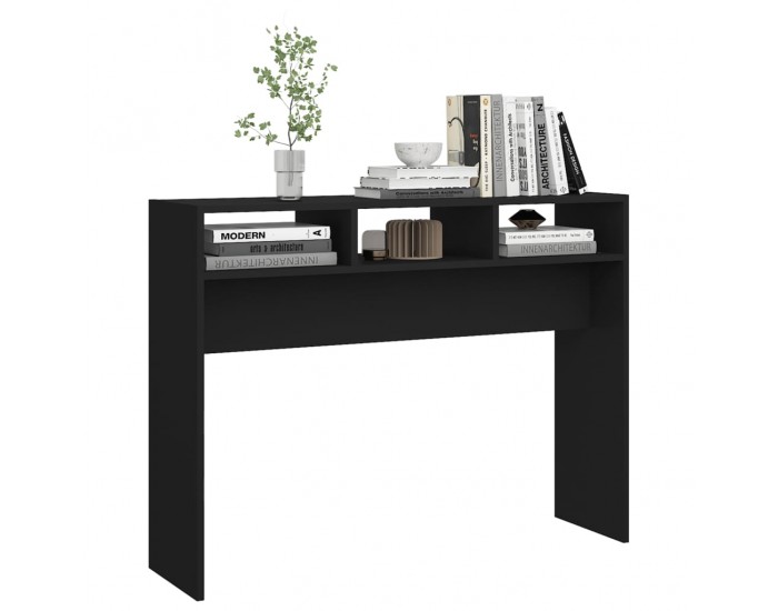 Sonata H Конзолна маса, черна, 105x30x80 см, инженерно дърво