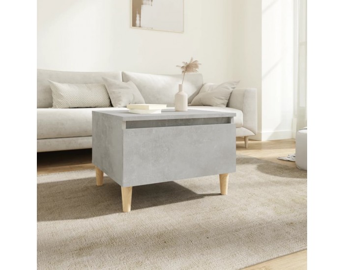 Sonata H Странична маса, бетонно сива, 50x46x35 см, инженерно дърво