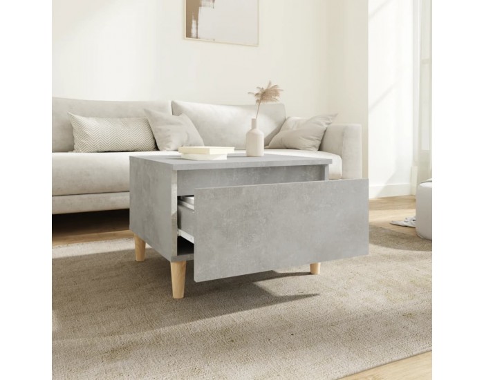 Sonata H Странична маса, бетонно сива, 50x46x35 см, инженерно дърво