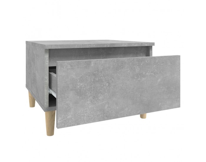 Sonata H Странична маса, бетонно сива, 50x46x35 см, инженерно дърво