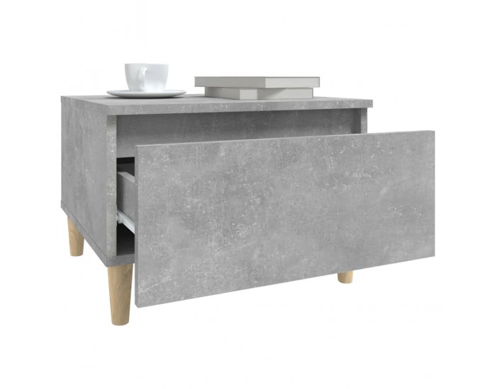 Sonata H Странична маса, бетонно сива, 50x46x35 см, инженерно дърво