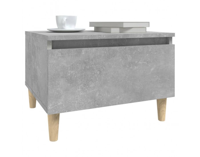 Sonata H Странична маса, бетонно сива, 50x46x35 см, инженерно дърво