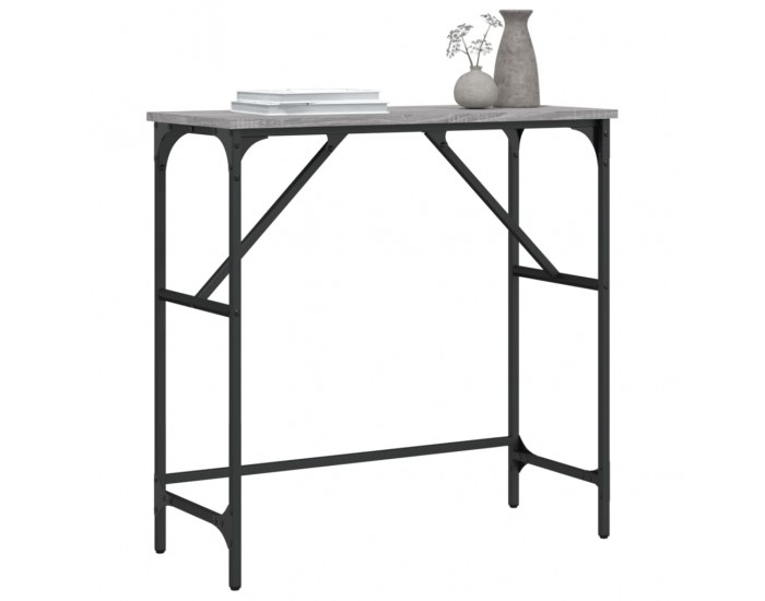 Sonata H Конзолна маса, сив сонома, 75x32x75 см, инженерно дърво