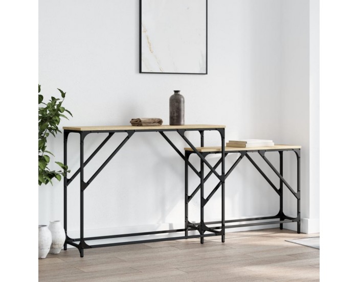 Sonata H Стифиращи конзолни маси, 2 бр, сонома дъб, инженерно дърво