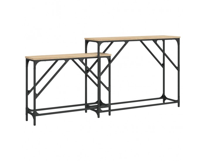 Sonata H Стифиращи конзолни маси, 2 бр, сонома дъб, инженерно дърво