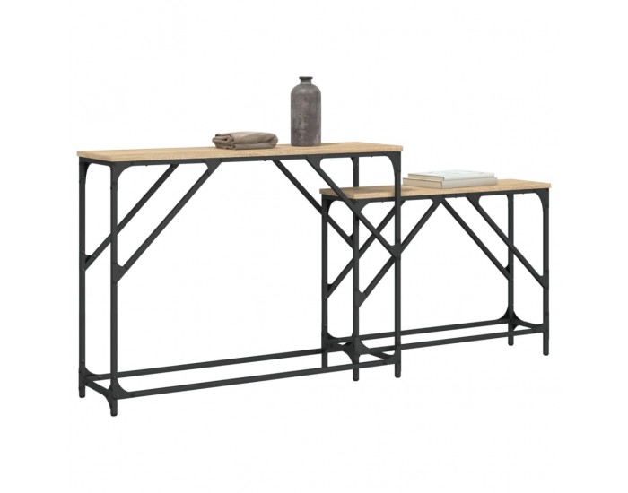 Sonata H Стифиращи конзолни маси, 2 бр, сонома дъб, инженерно дърво