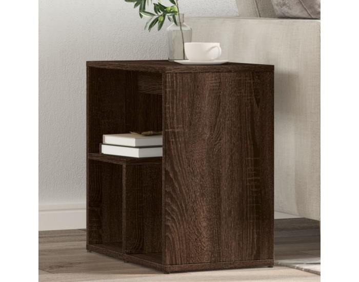 Sonata H Странични маси, 2 бр, кафяв дъб, 50x30x50 см, инеженерно дърво