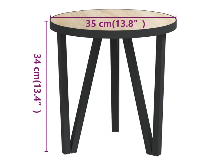 Sonata H Маса за чай, дъб сонома, Ø35 см, МДФ