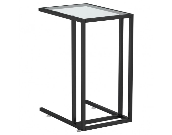 Sonata H Странична маса за компютър прозрачна 50x35x65см закалено стъкло