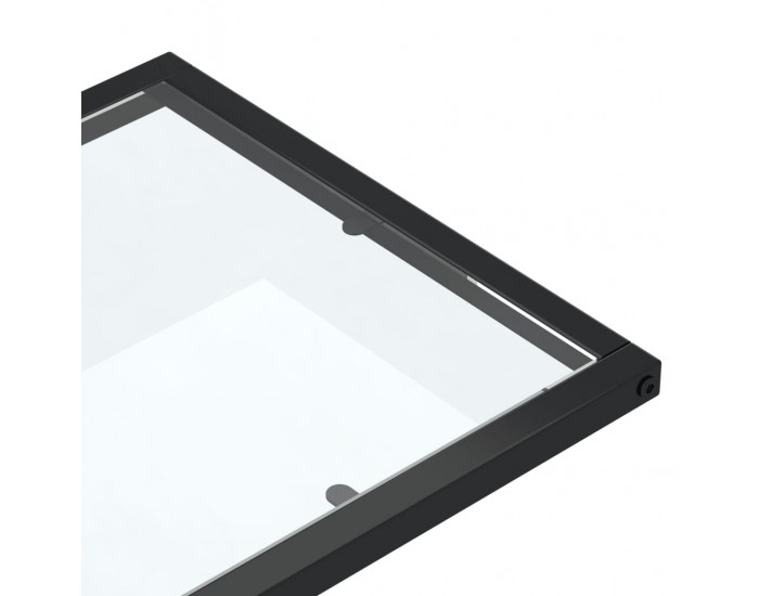 Sonata H Странична маса за компютър прозрачна 50x35x65см закалено стъкло