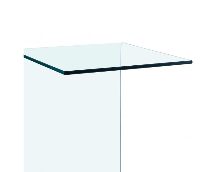 Sonata H Странична маса, черна, 40x40x60 см, закалено стъкло