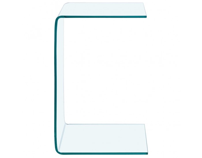 Sonata H Странична маса, черна, 40x40x60 см, закалено стъкло