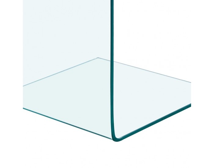 Sonata H Странична маса, черна, 40x40x60 см, закалено стъкло